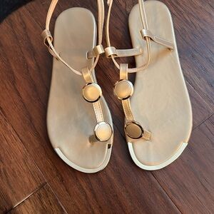 Gold colored sandals- New without tags
